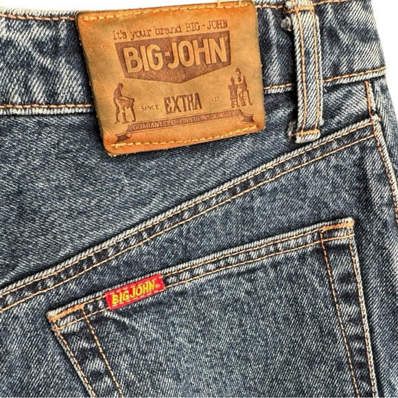 Big John Japanese Denim Skirt Size 9/10 Button Back Vent 100 Cotton - Picture 10 of 16